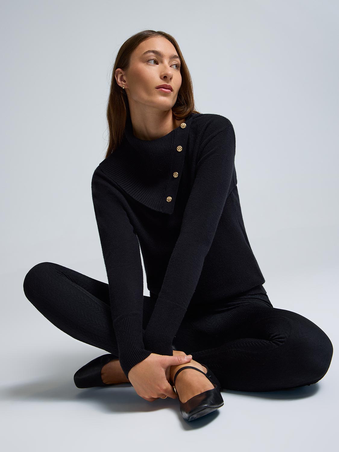 Cable Knit Fleece Lined Seamless Leggings