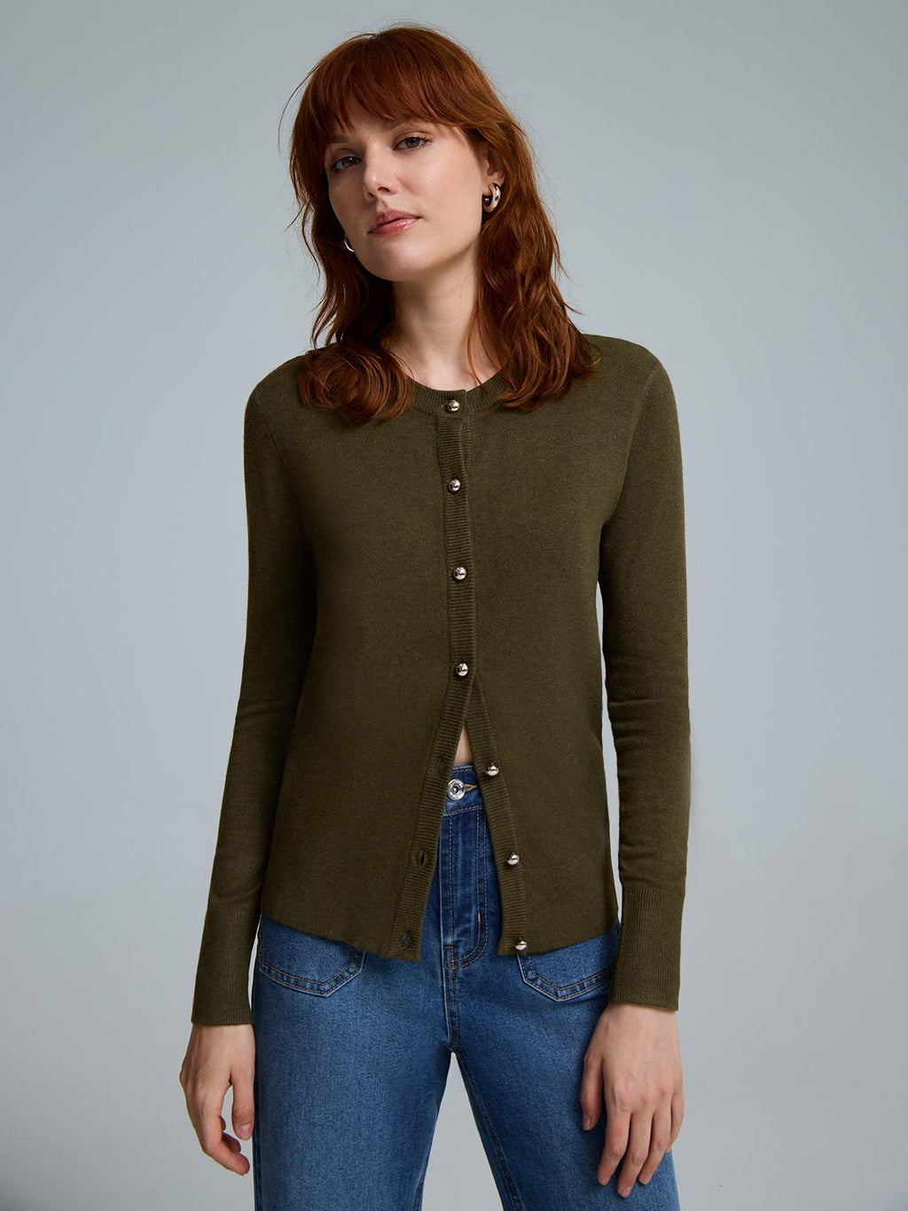 Crew Neck Cardigan