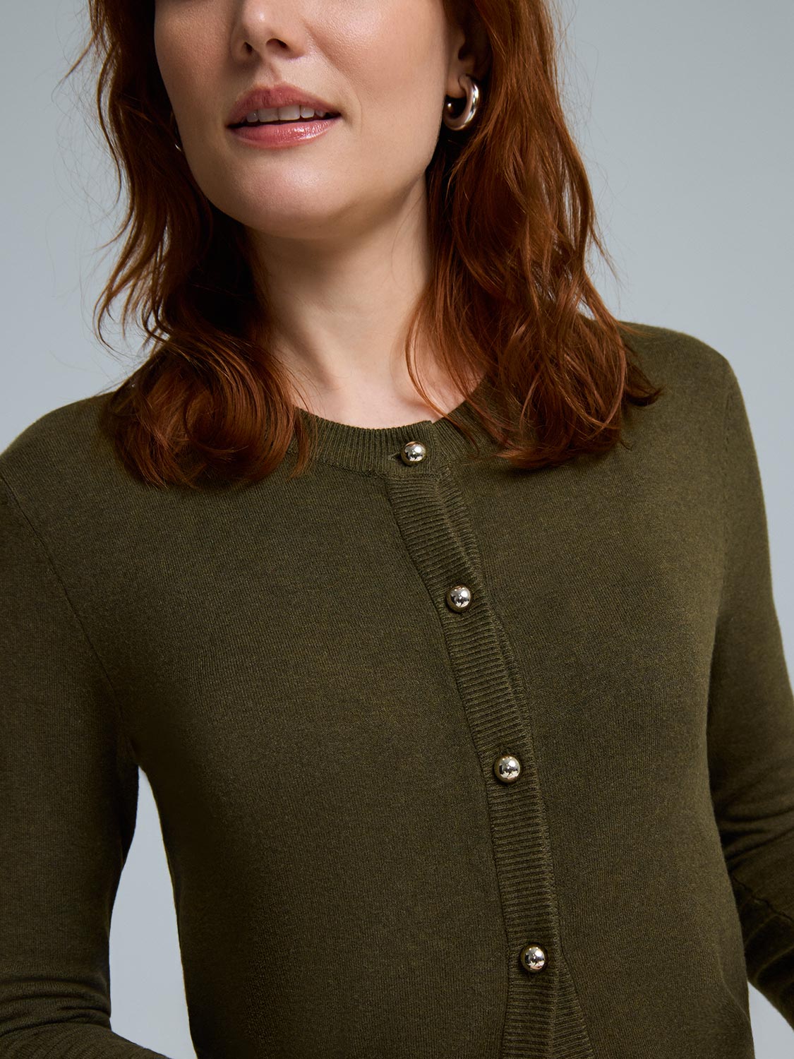 Crew Neck Cardigan