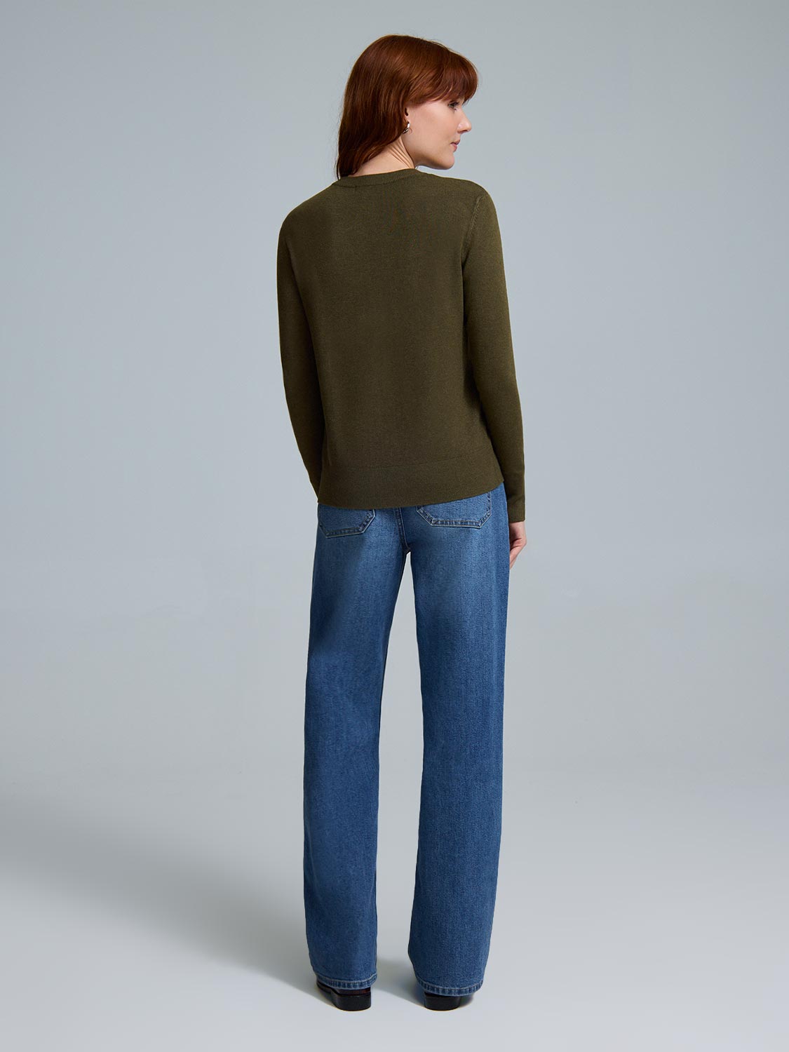 Crew Neck Cardigan