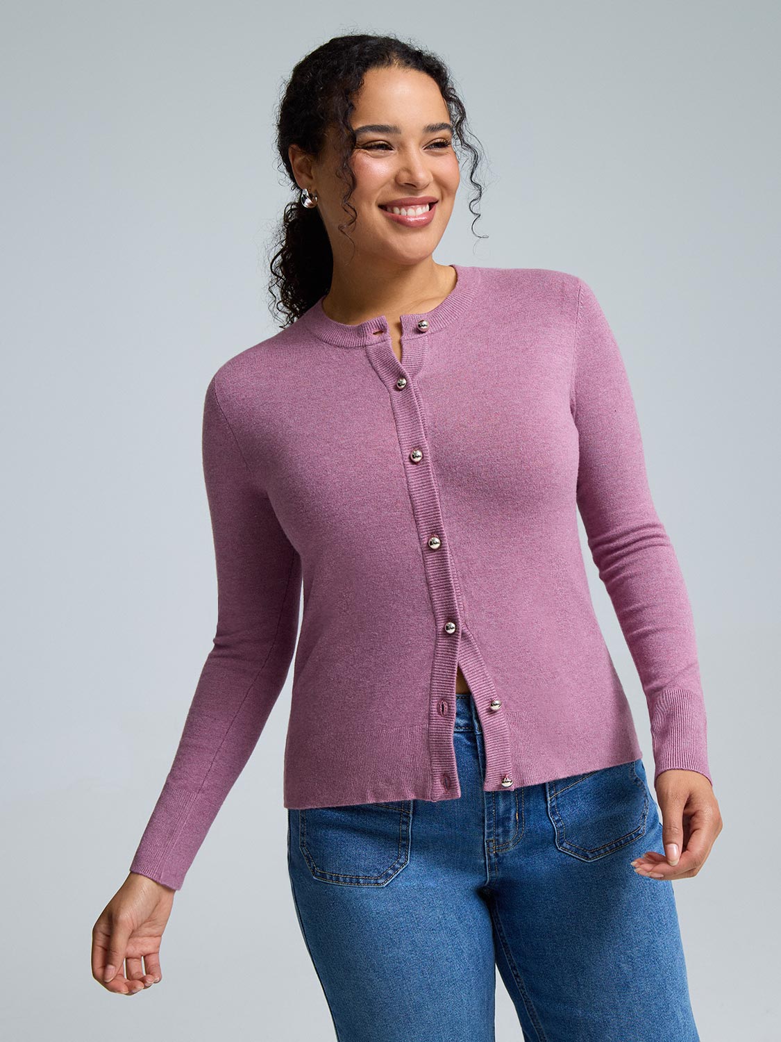 Crew Neck Cardigan