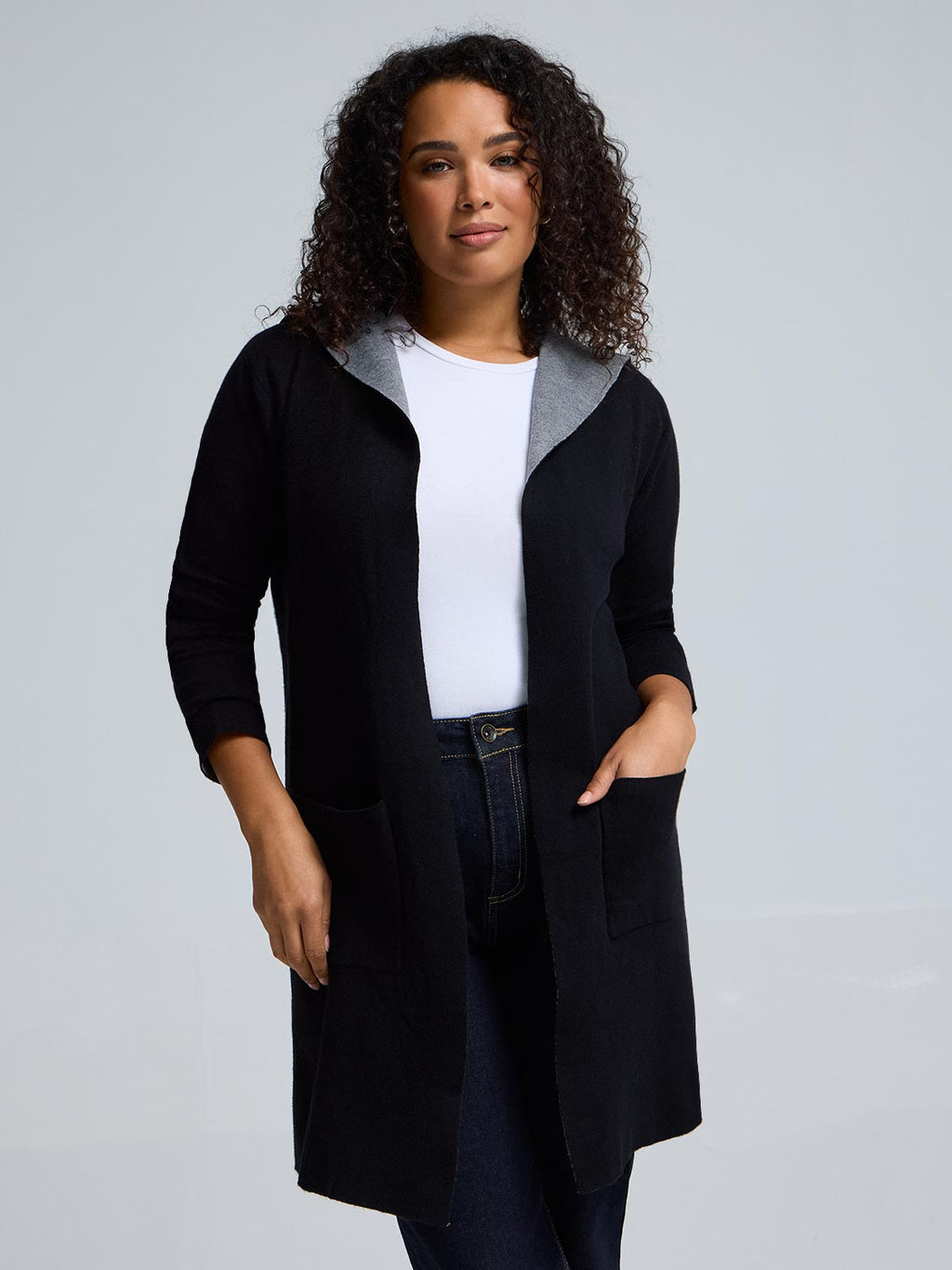 Hooded Jacquard Duster