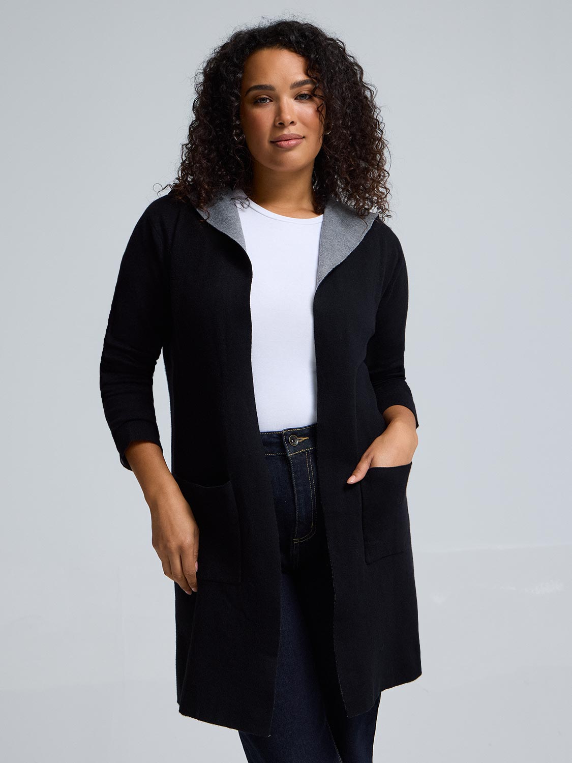 Hooded Jacquard Duster