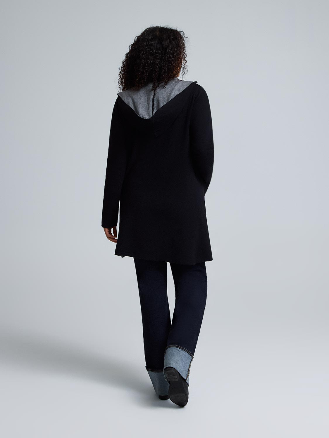 Hooded Jacquard Duster