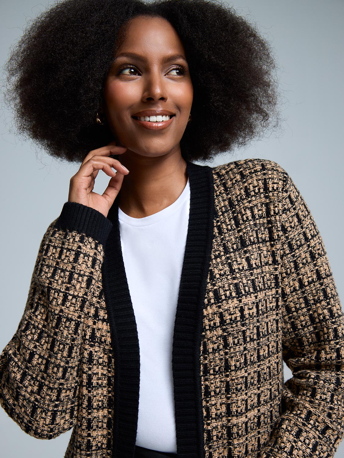 Metallic Tweed Duster