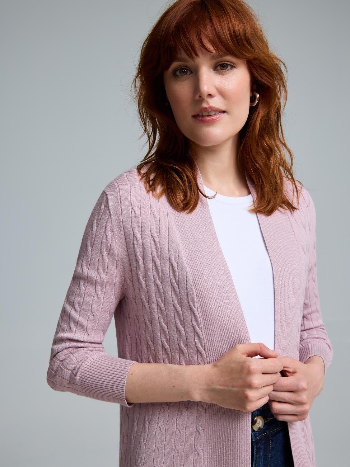 Mini Cable Long Cardigan