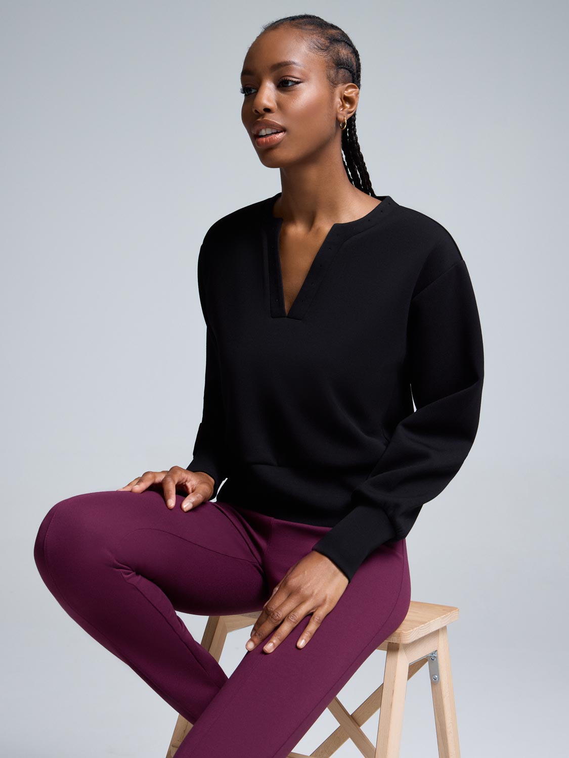 Embellished Cloud Fleece Cropped Sweatshirt