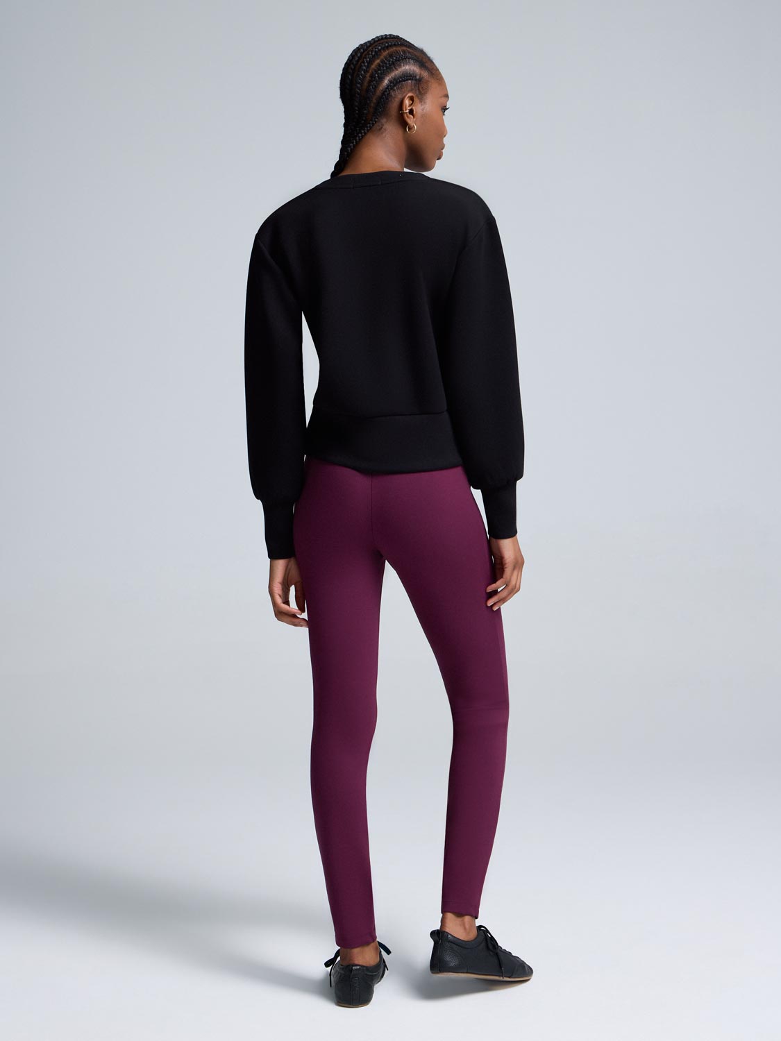Embellished Cloud Fleece Cropped Sweatshirt
