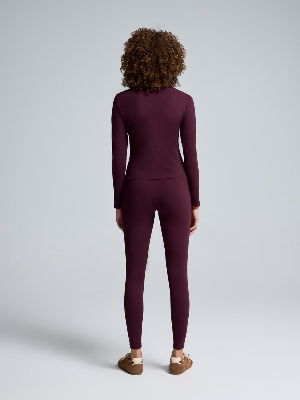 Brushed Long Sleeve Cropped T-Shirt