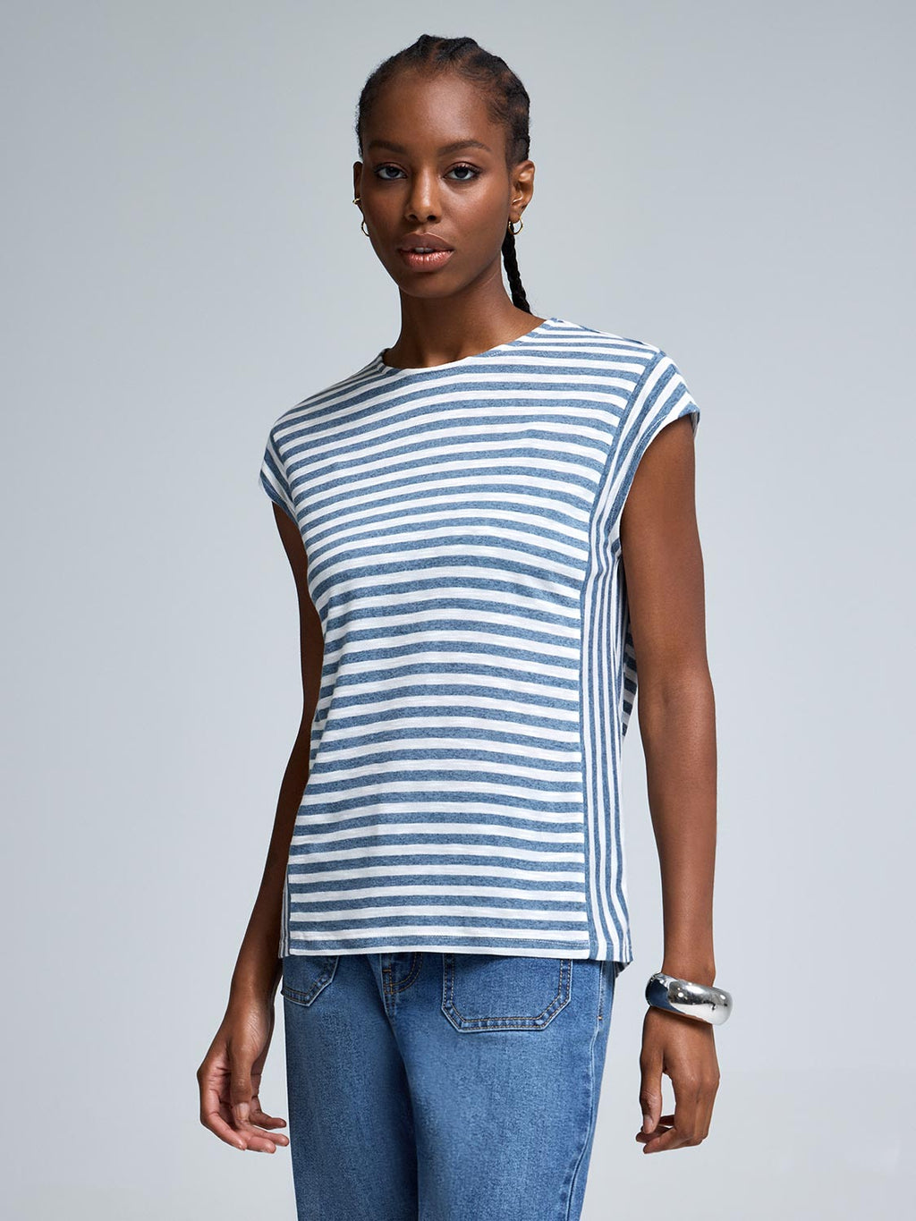 Striped Colour Block T-Shirt