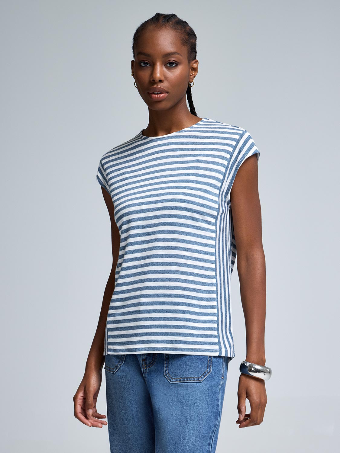 Striped Colour Block T-Shirt