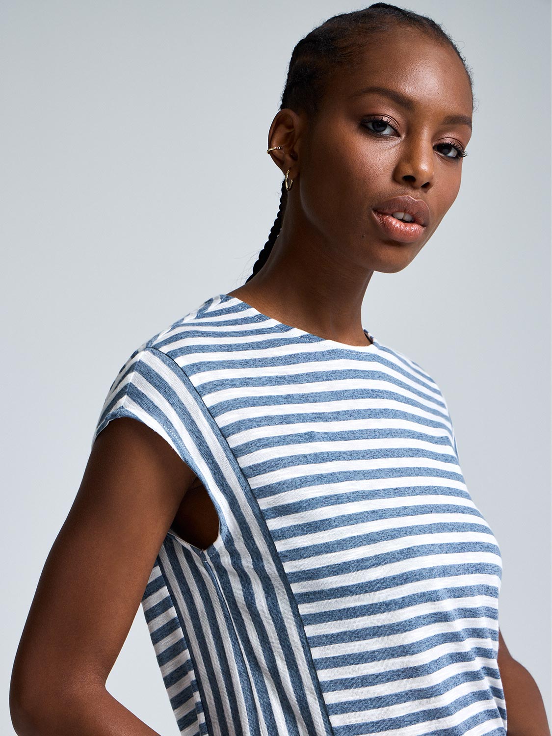 Striped Colour Block T-Shirt