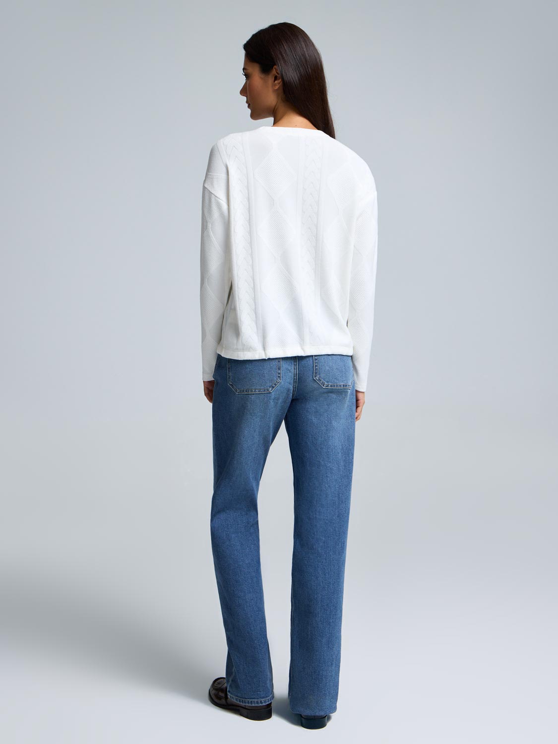 Cable Knit Jacquard Top