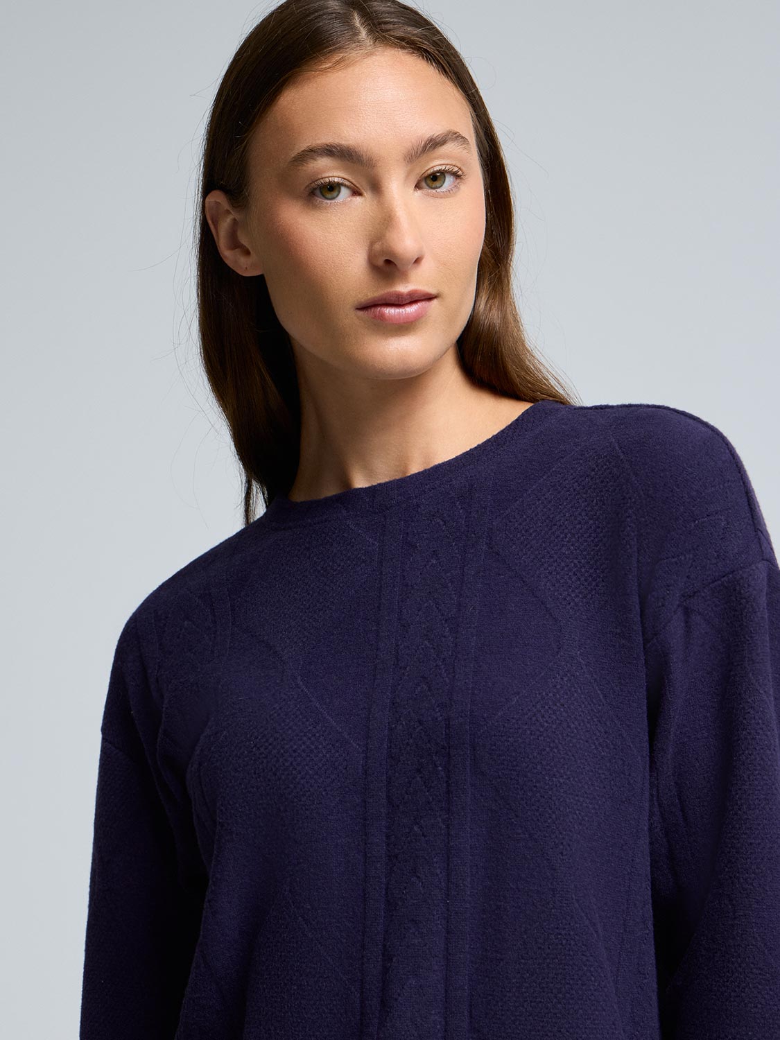 Cable Knit Jacquard Top