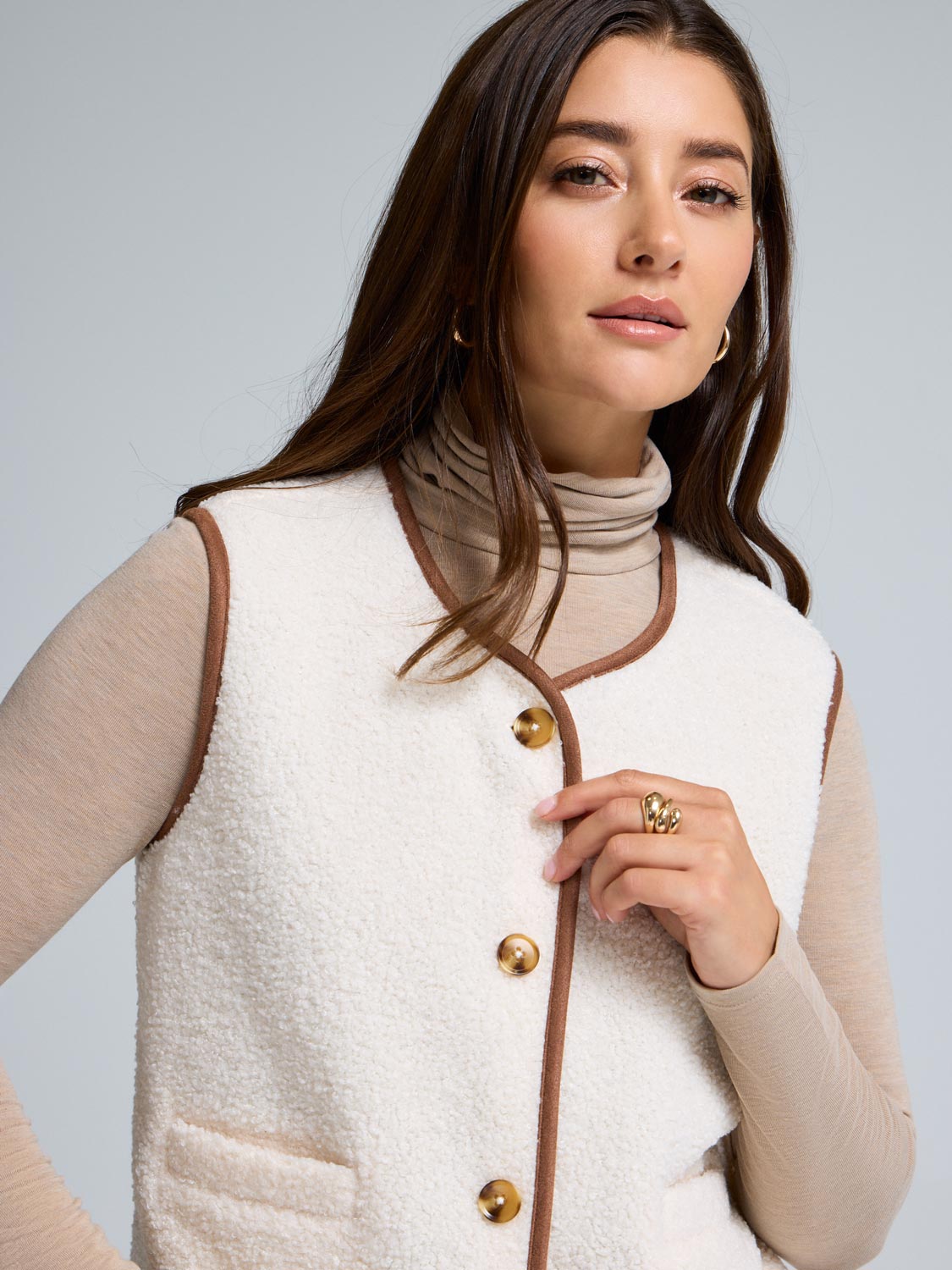 Sleeveless Sherpa Vest