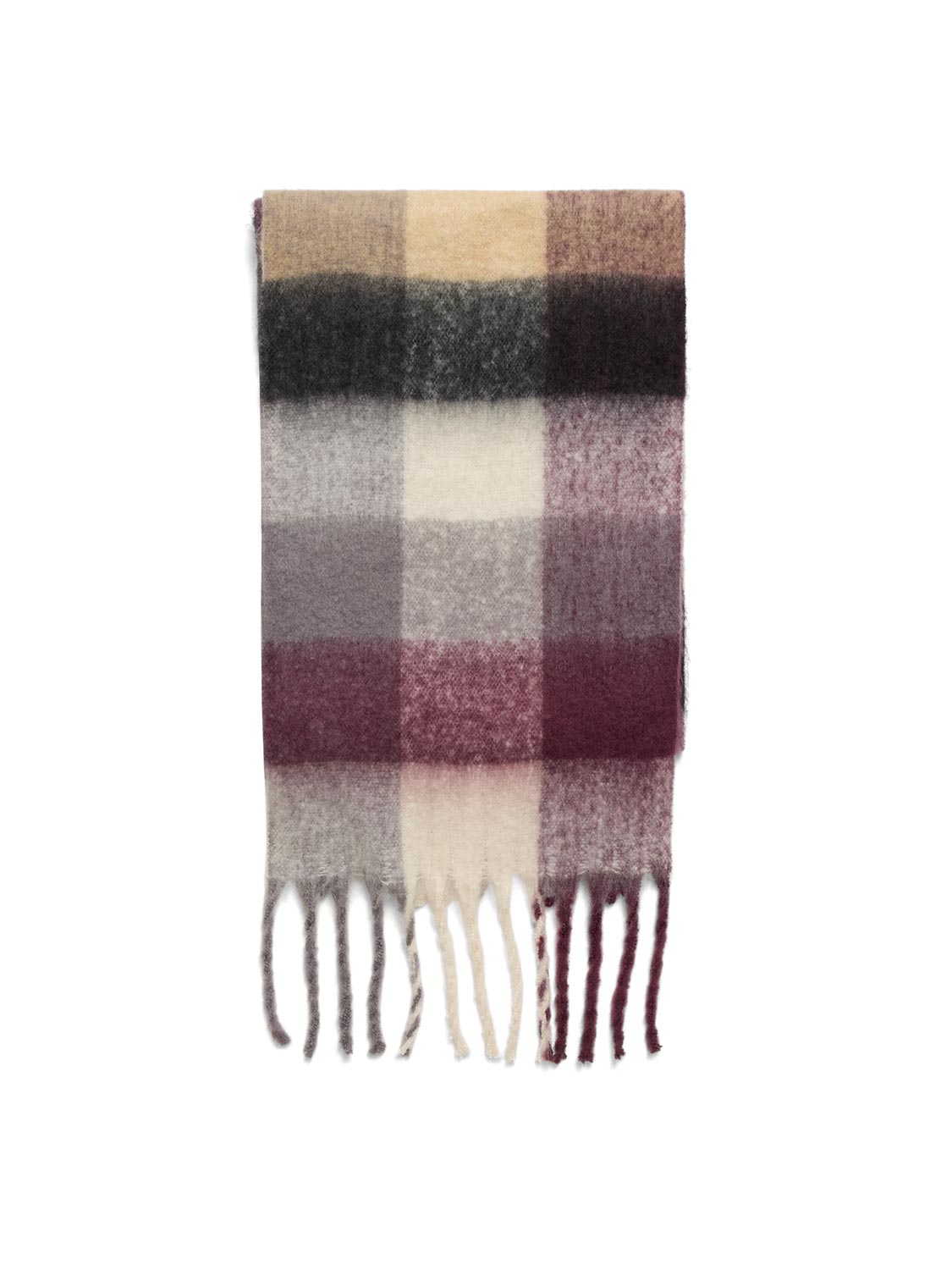 Heavy Brushed Check Plaid Scarf
