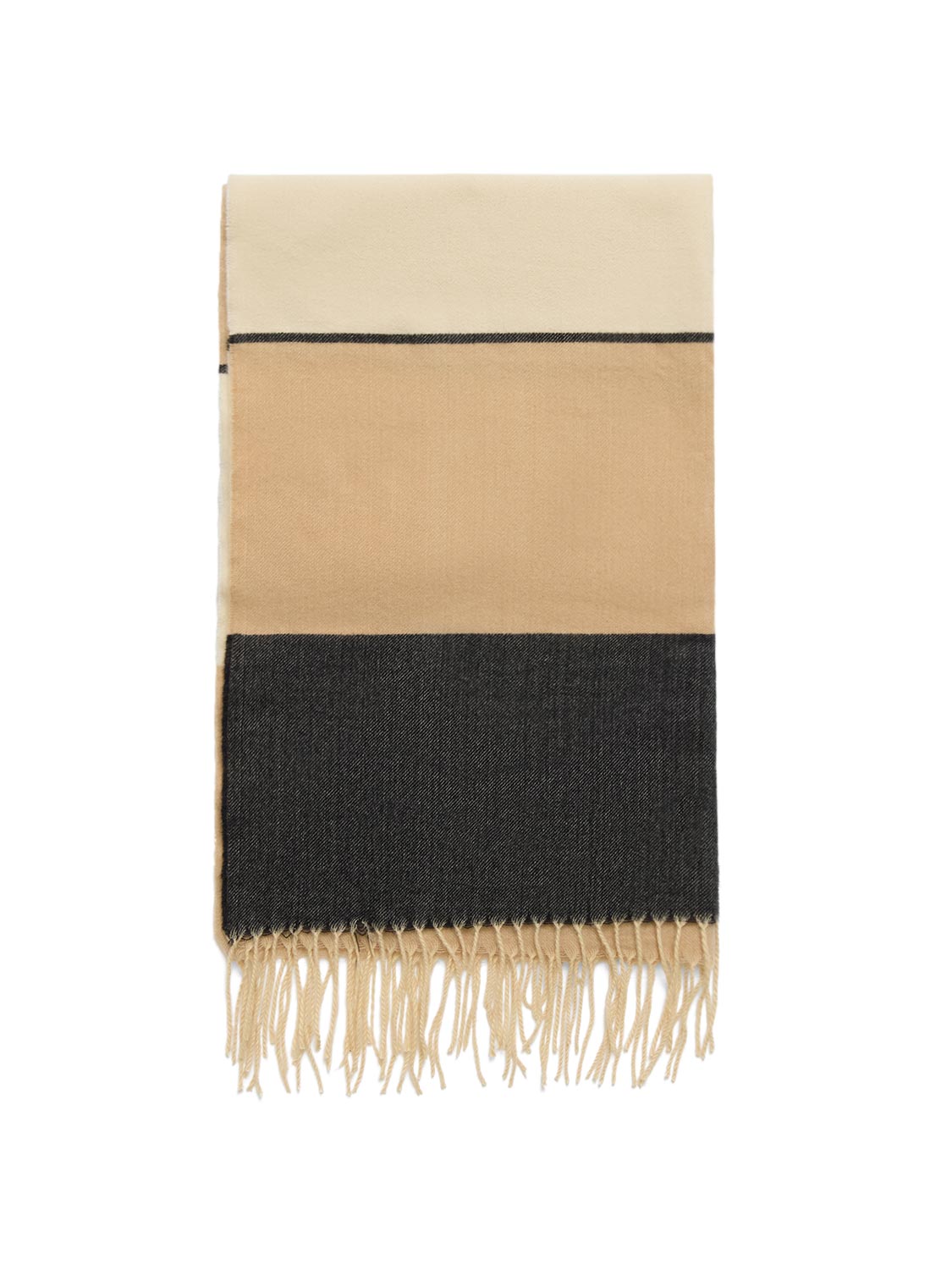 Soft Brushed Colour Block Scarf