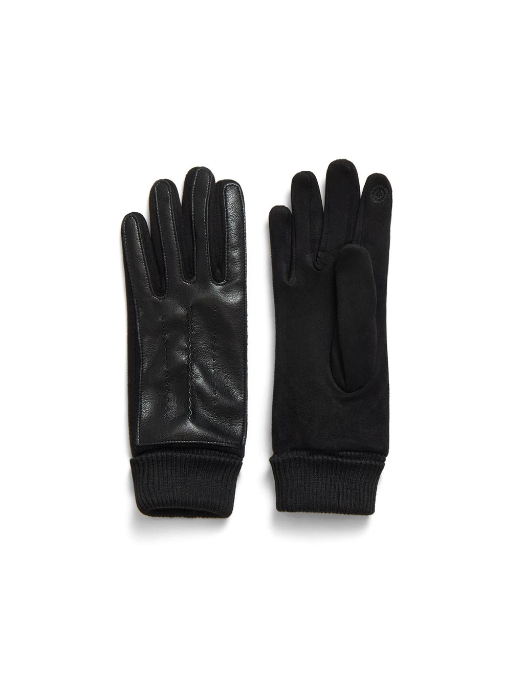iTouch Ribbed Faux Leather Gloves
