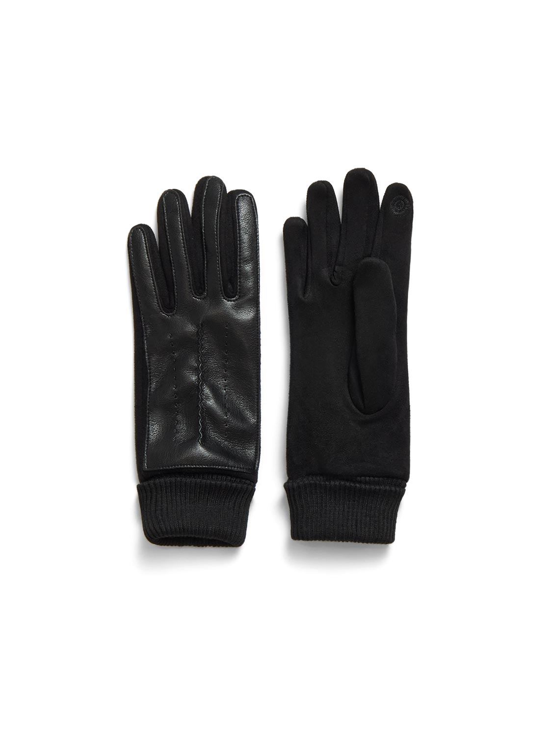 iTouch Ribbed Faux Leather Gloves
