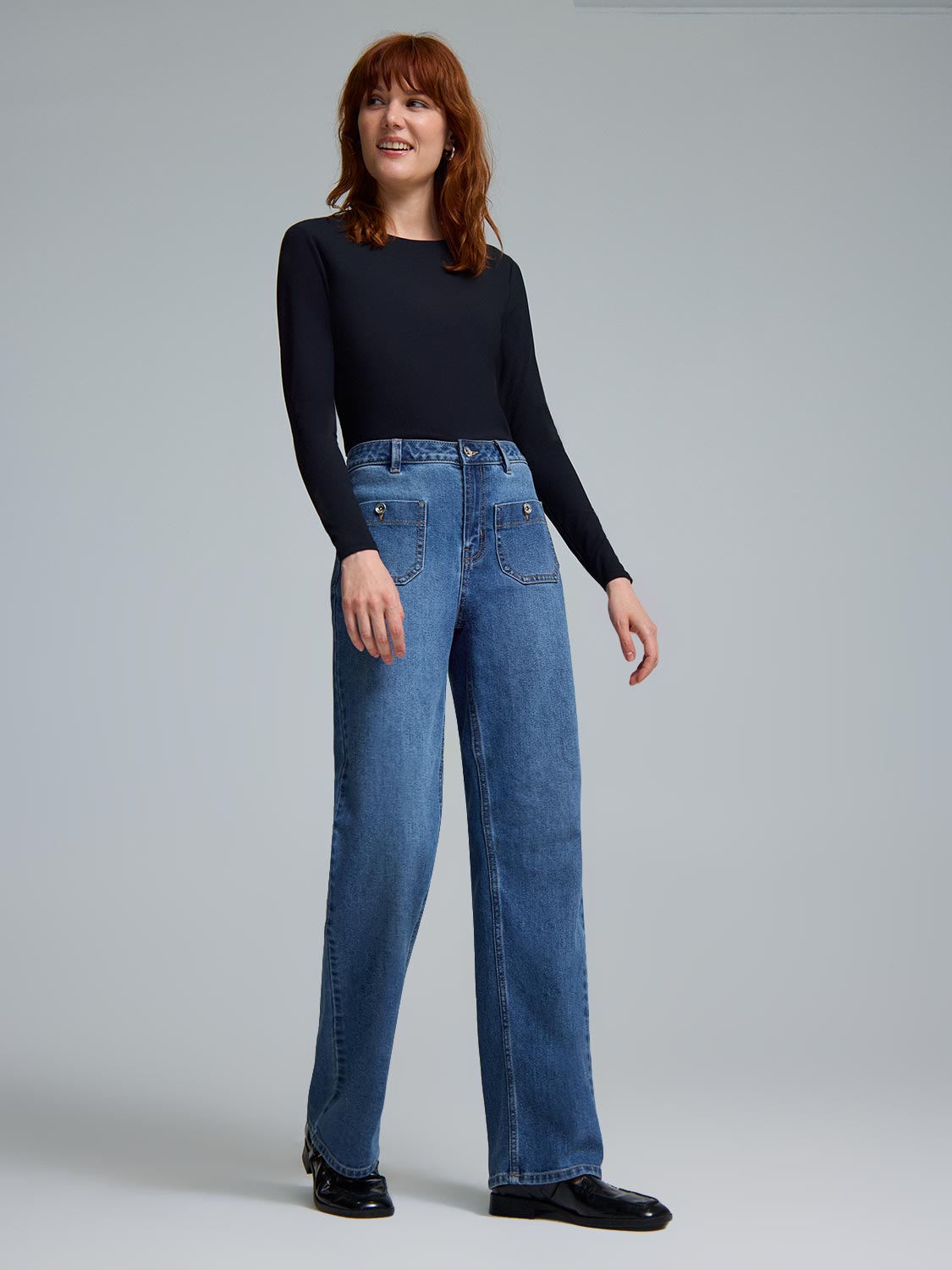 Double Layer Crew Neck Ribbed Top