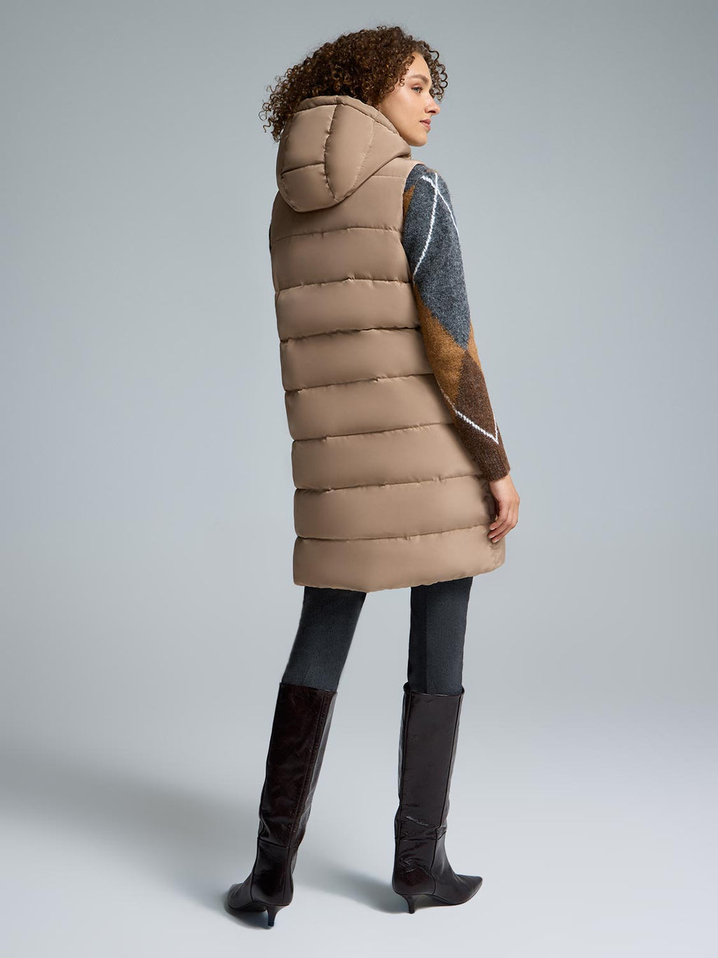 Long Hooded Puffer Vest