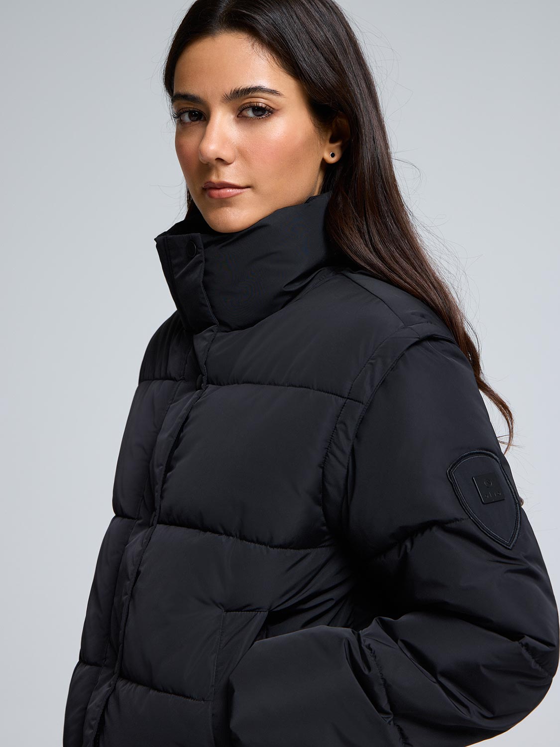 Short Puffer With Removable Sleeves