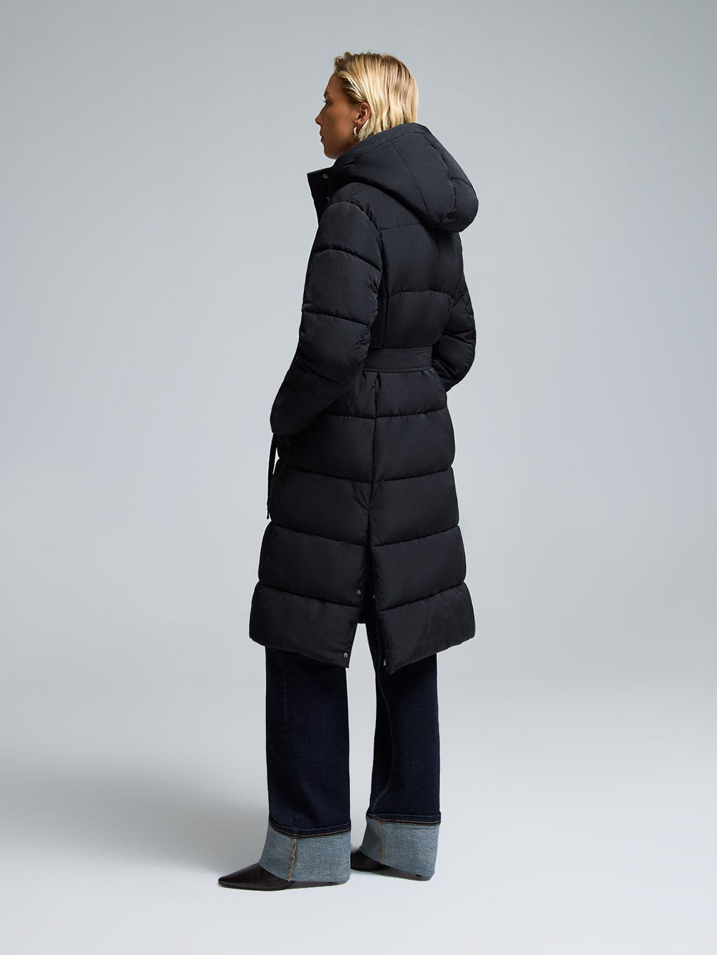 Belted Long Puffer