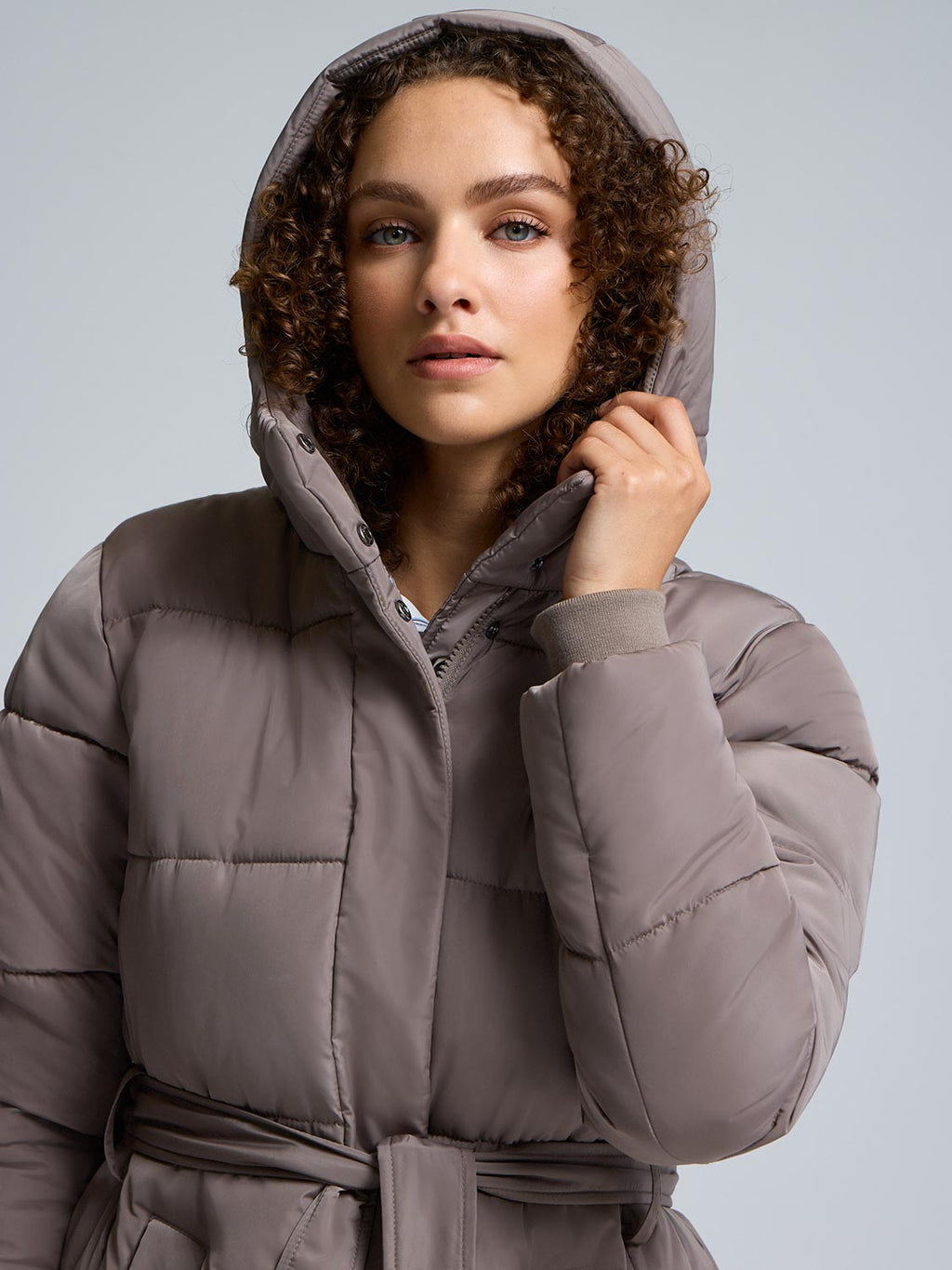 Belted Long Puffer