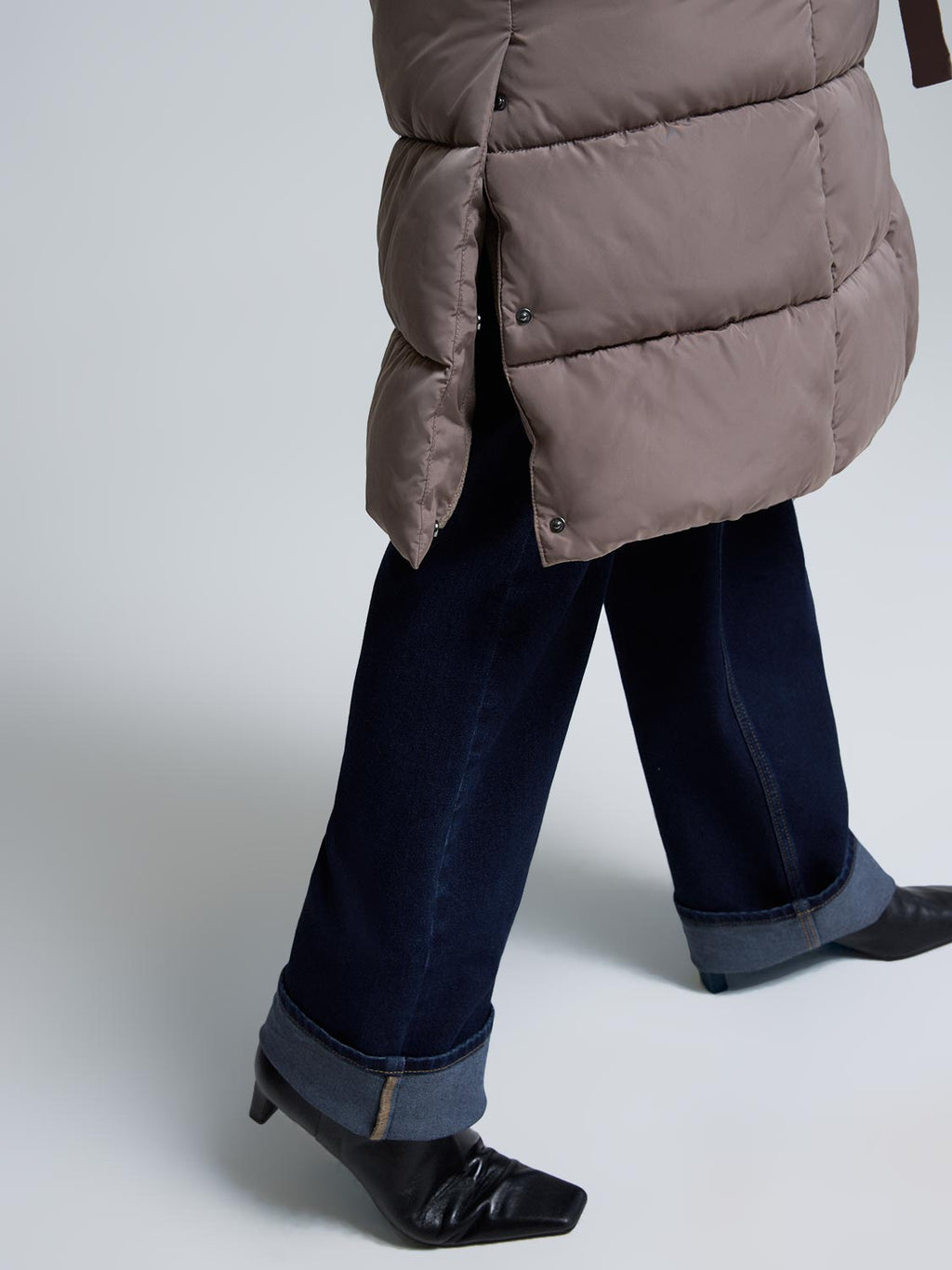 Belted Long Puffer