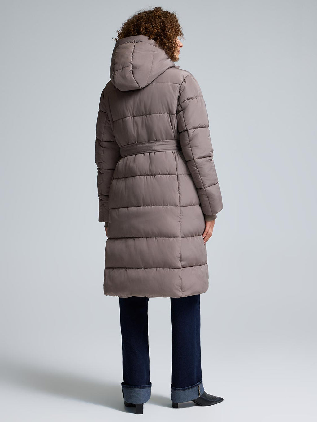 Belted Long Puffer