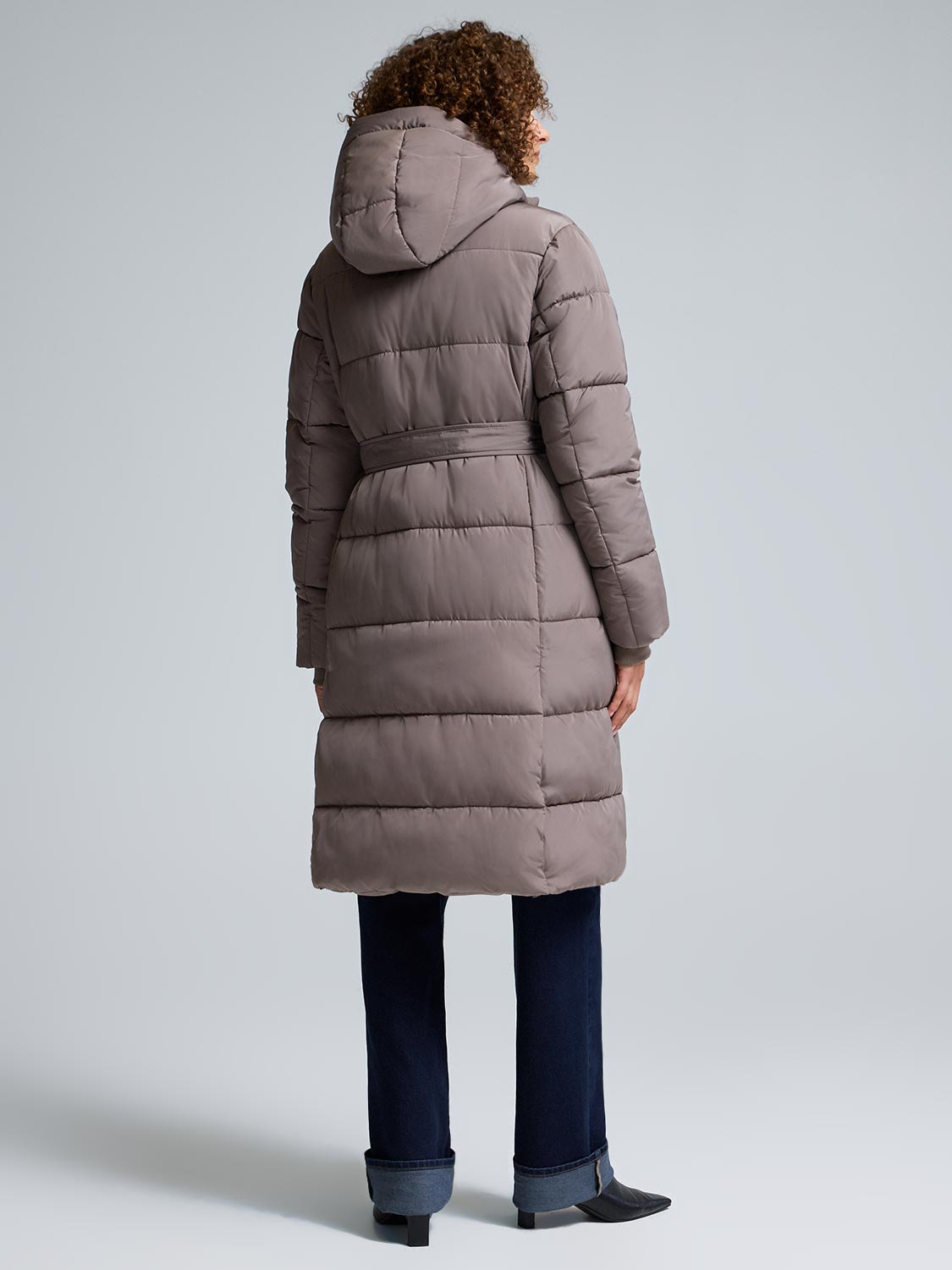 Belted Long Puffer