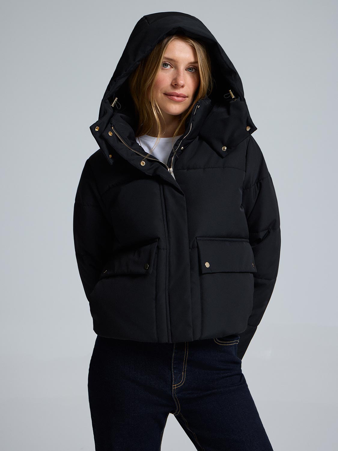 Short Utility Puffer Jacket