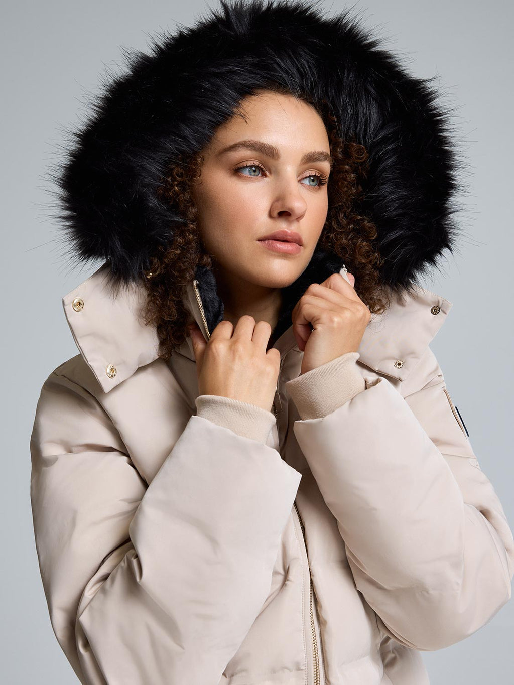 Faux Fur Hood Puffer Jacket