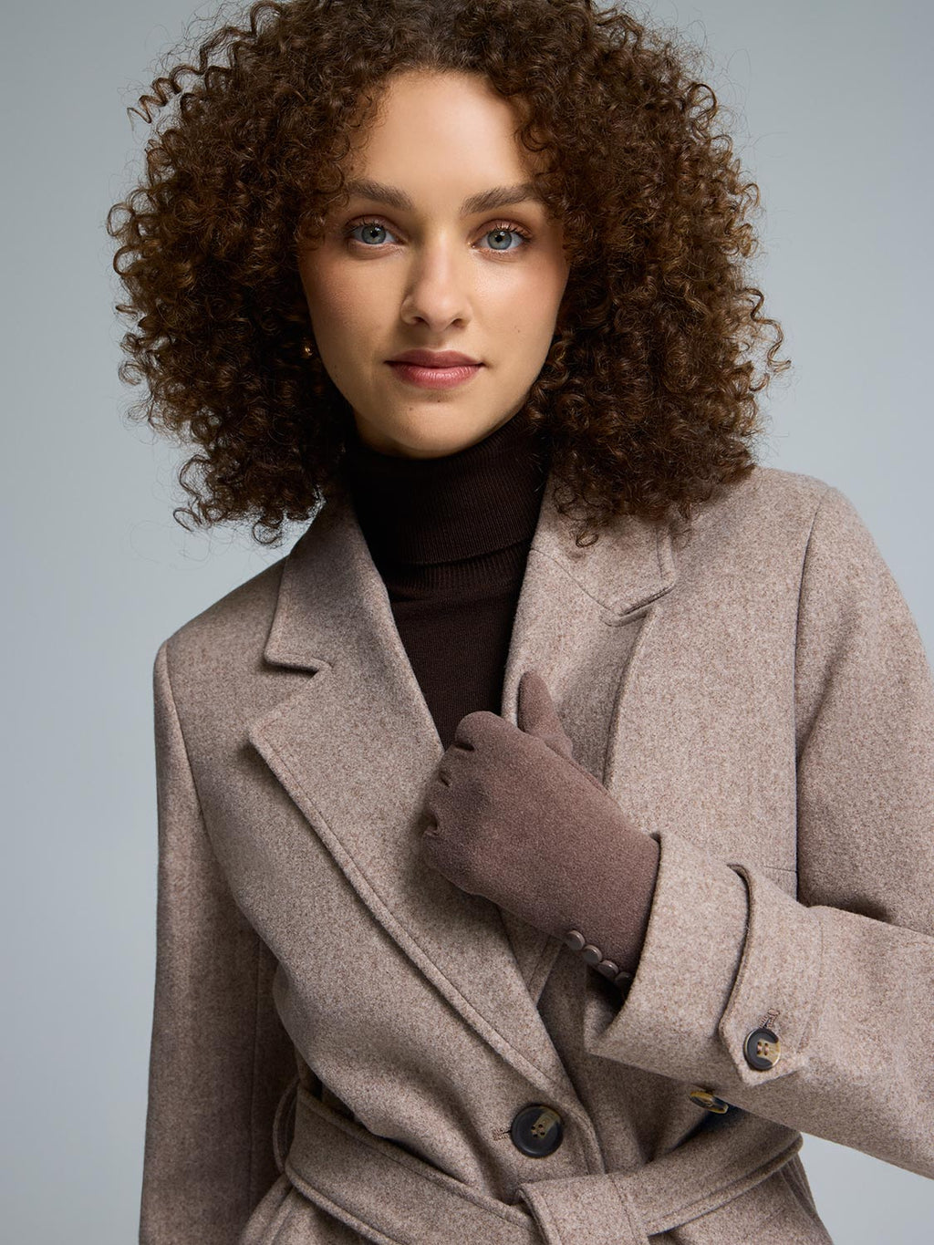 Faux Wool Wrap Coat