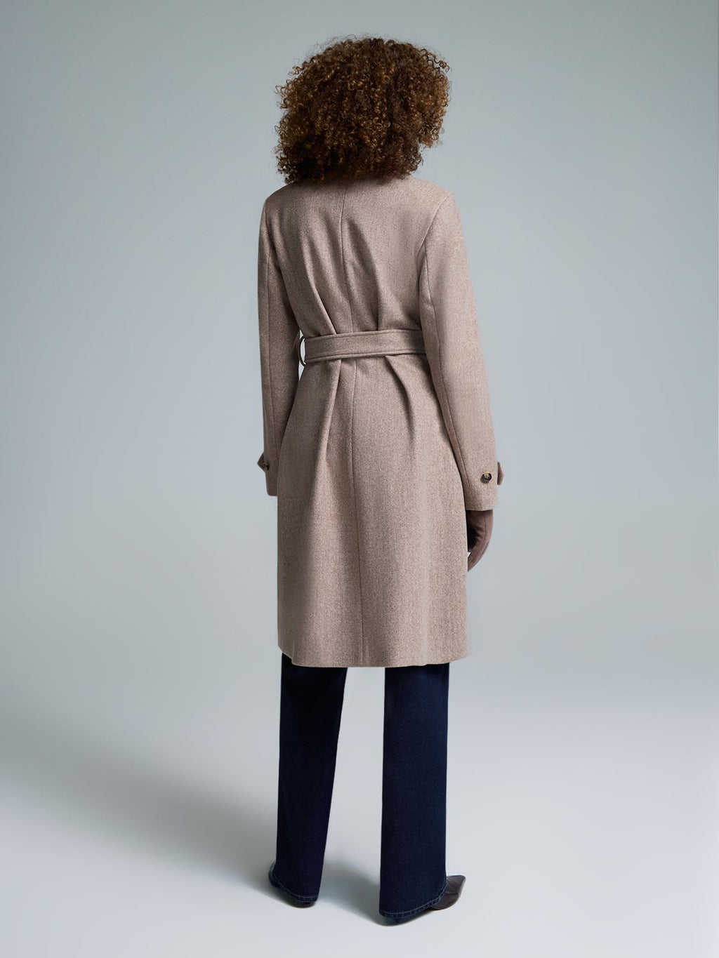 Faux Wool Wrap Coat