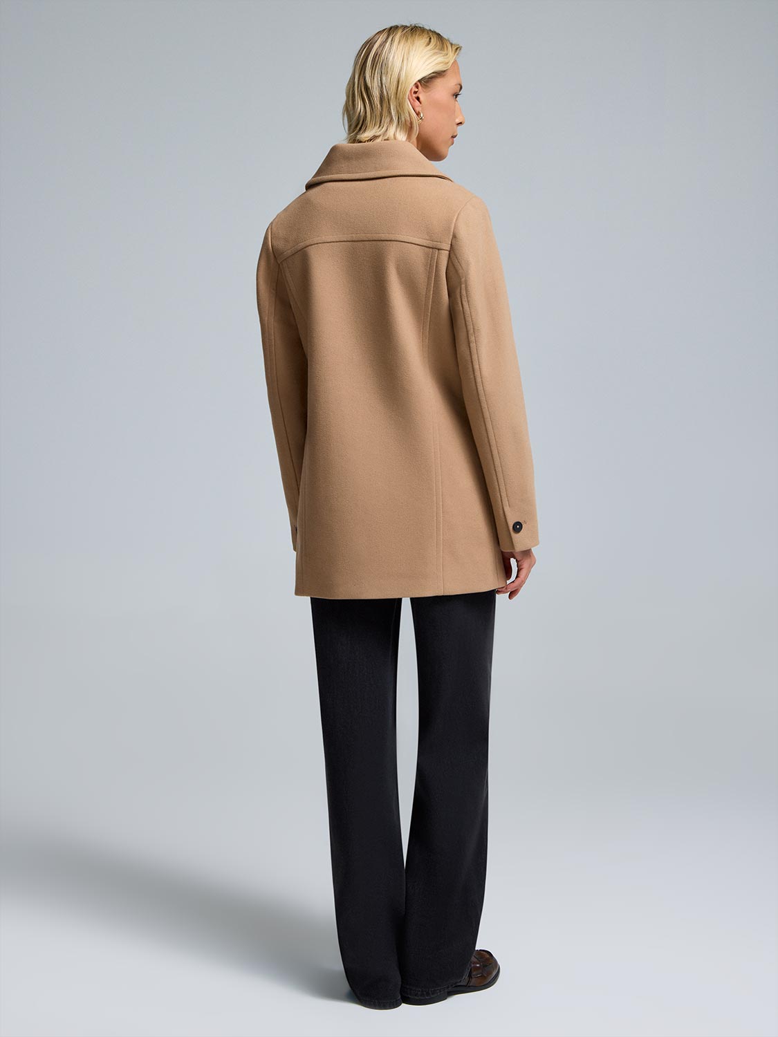 Faux Wool Peacoat