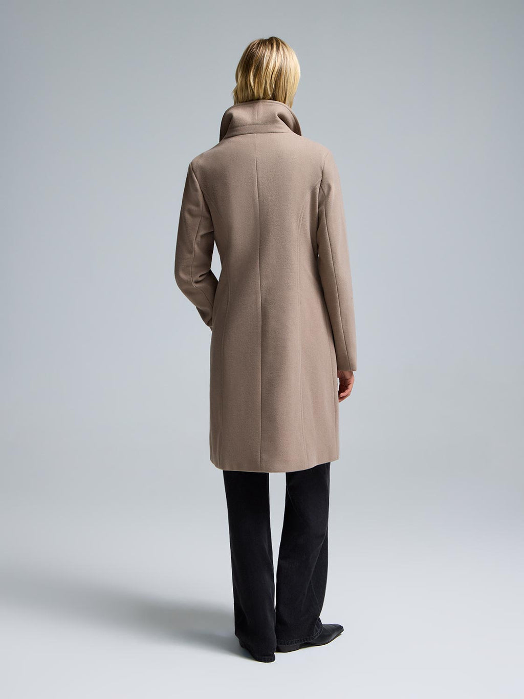 Faux Wool Asymmetrical Coat