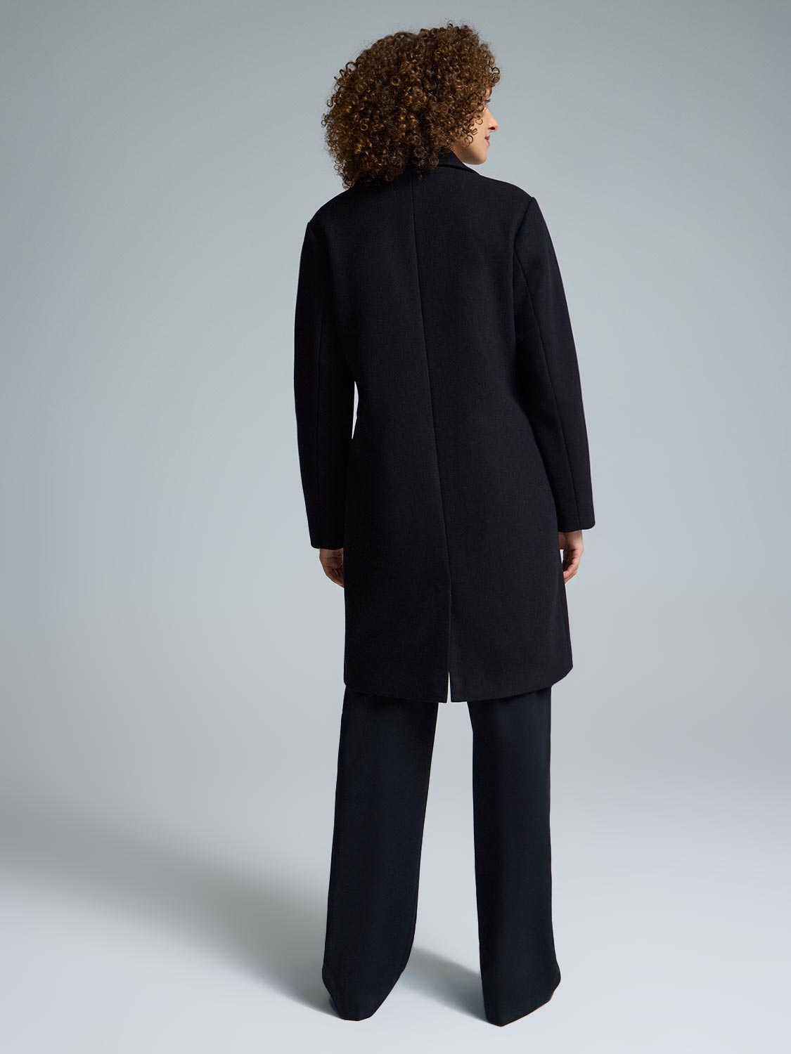 Double-Breasted Mid-Length Coat