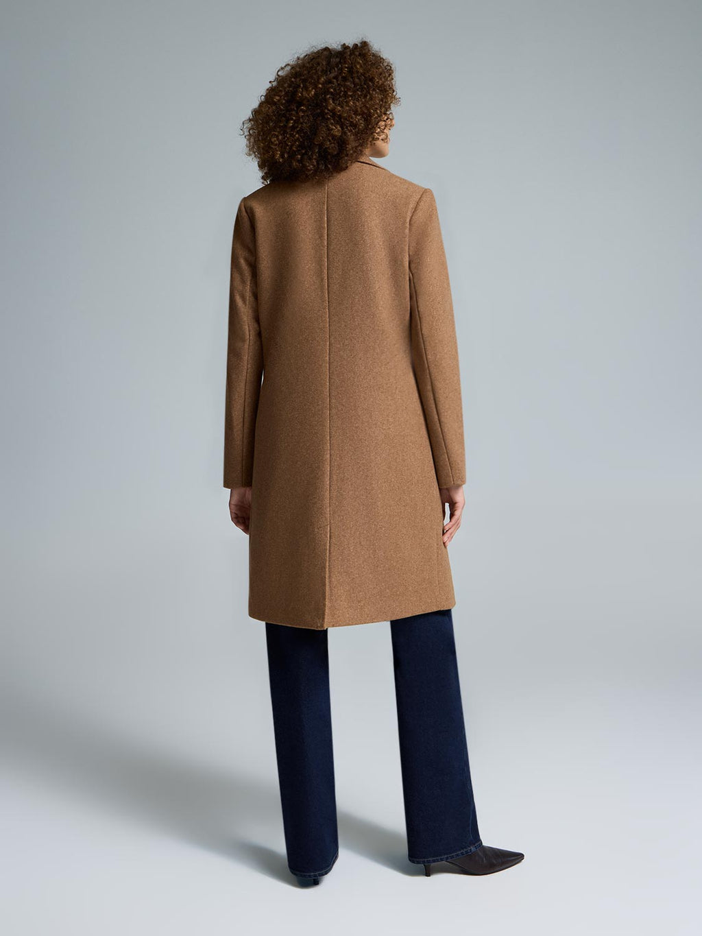 Double-Breasted Mid-Length Coat