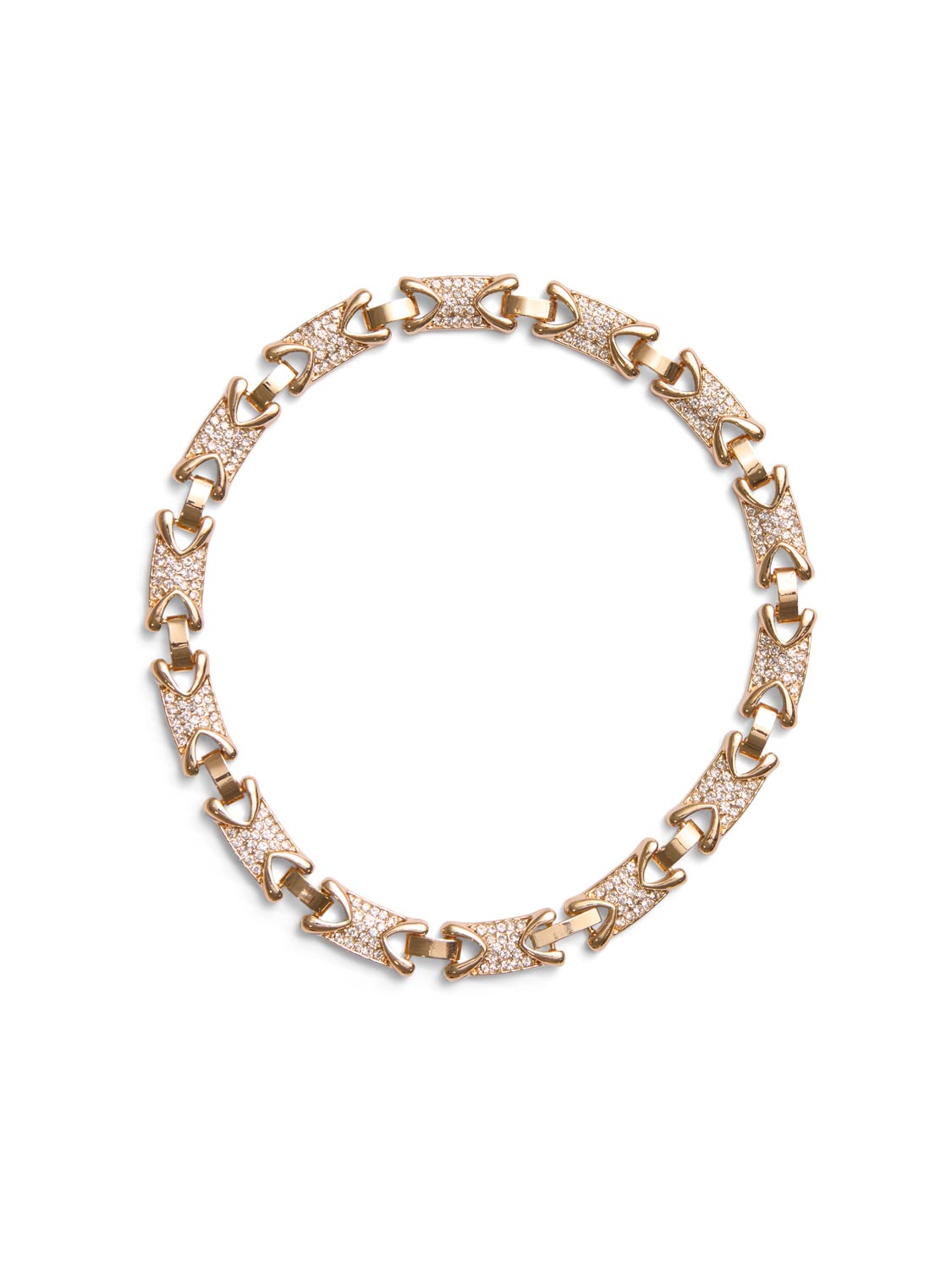 Pave Link Collar Necklace