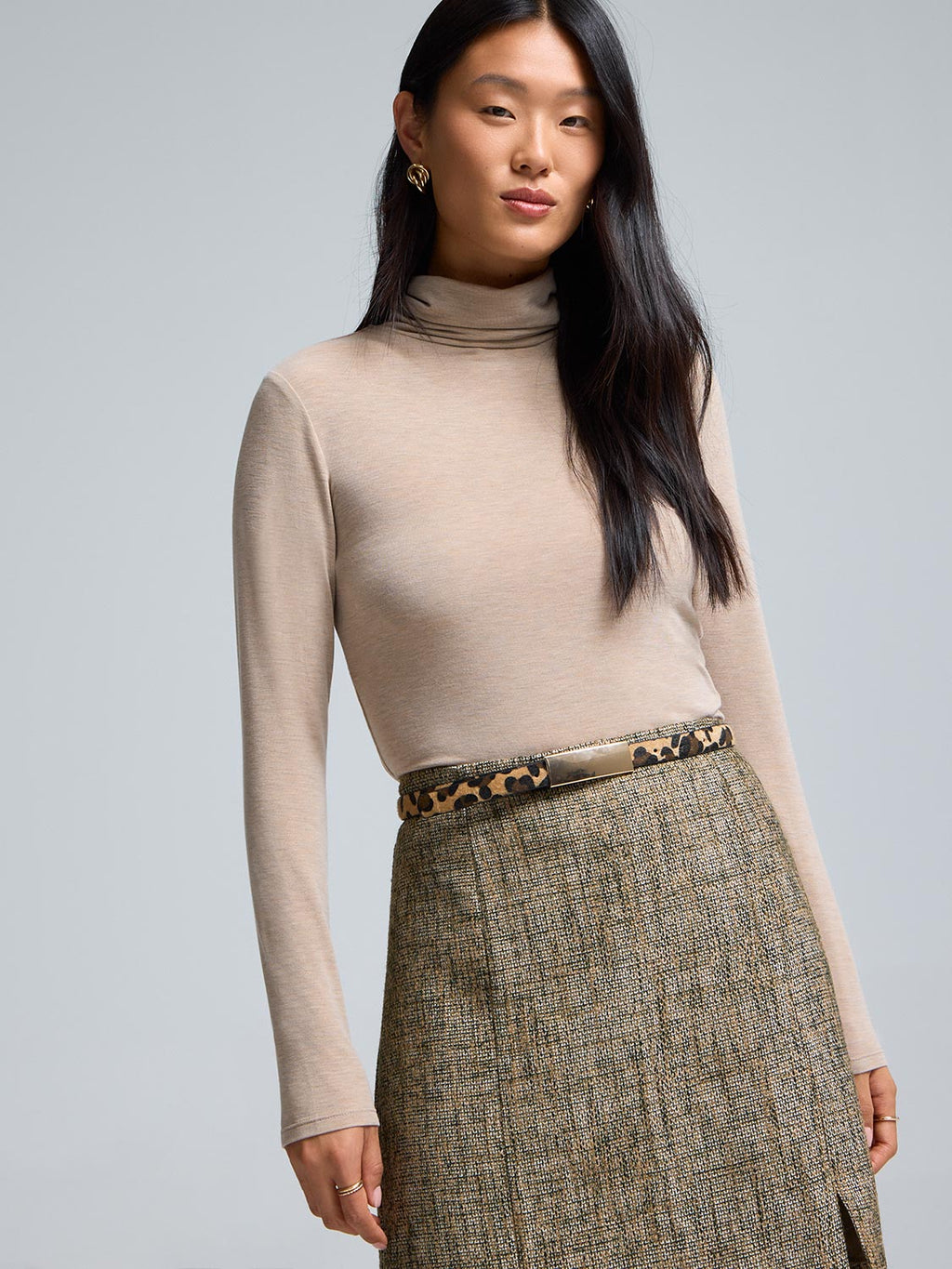 Gold Buckle Leopard Print Belt