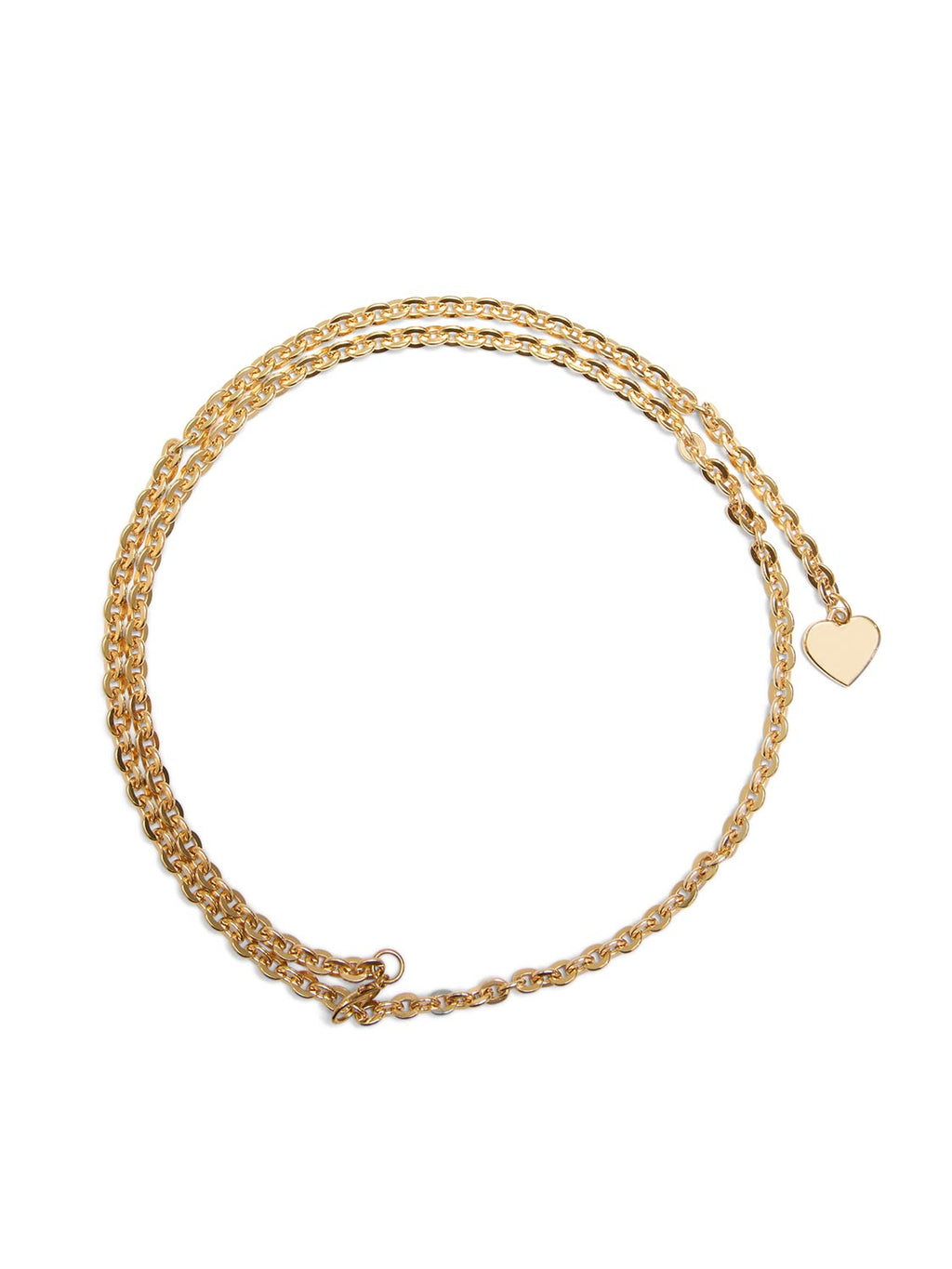 Gold Chain Belt With Heart Detail