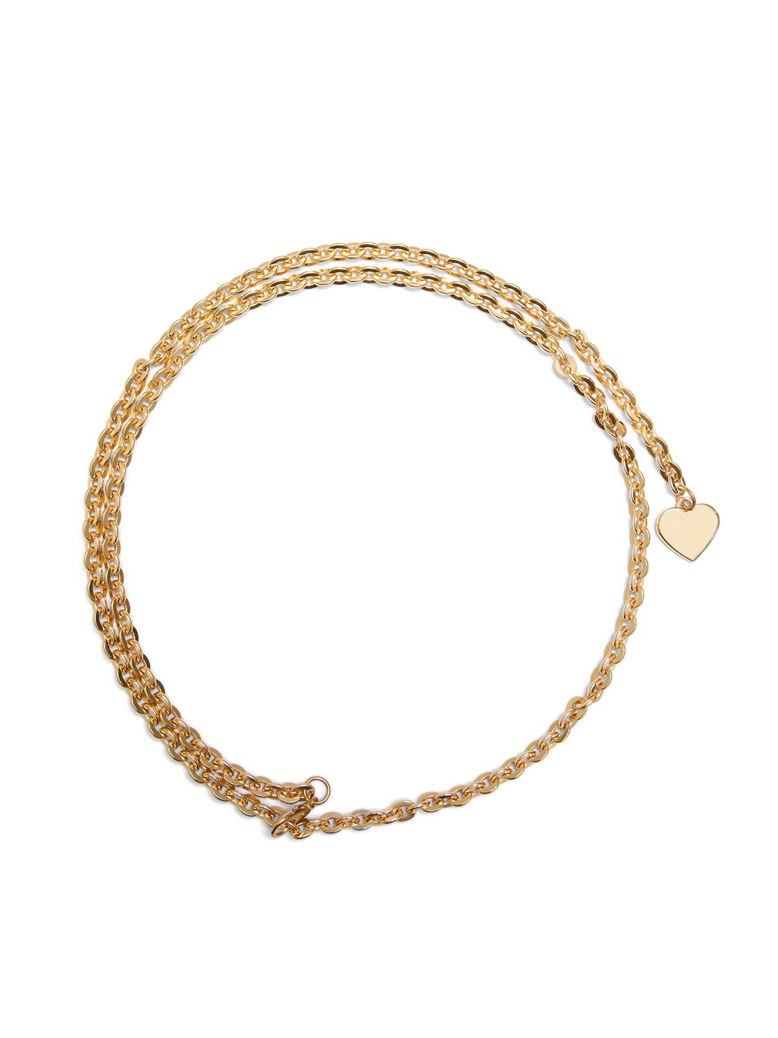 Gold Chain Belt With Heart Detail