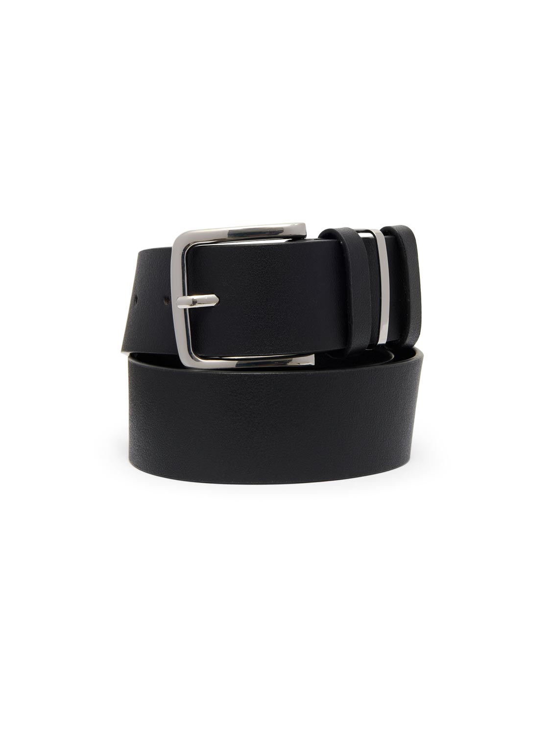 Square Buckle Faux Leather Belt