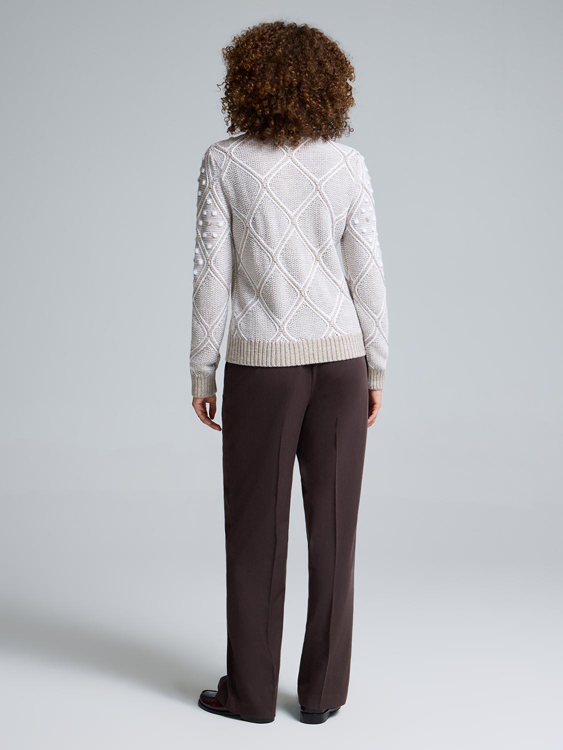 Mock Neck Pom Pom Detailed Sweater