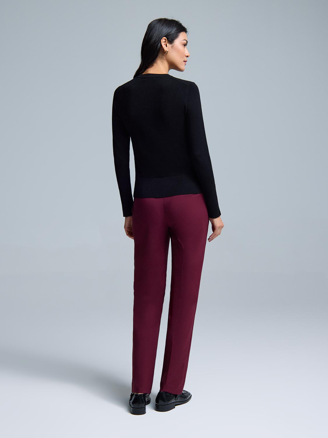 Button Detail Crew Neck Sweater