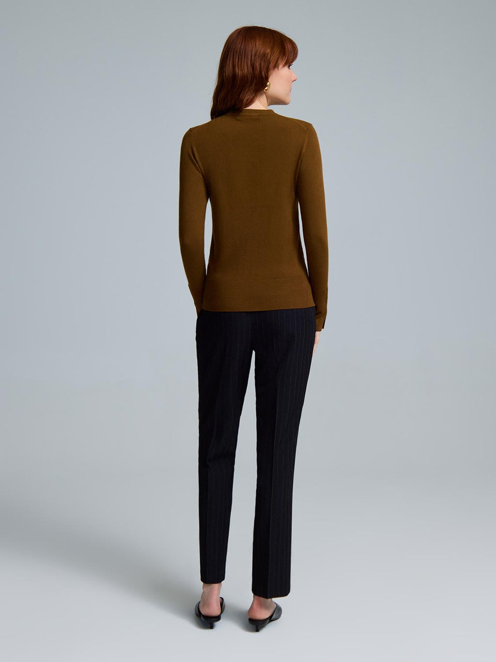 Button Detail Crew Neck Sweater