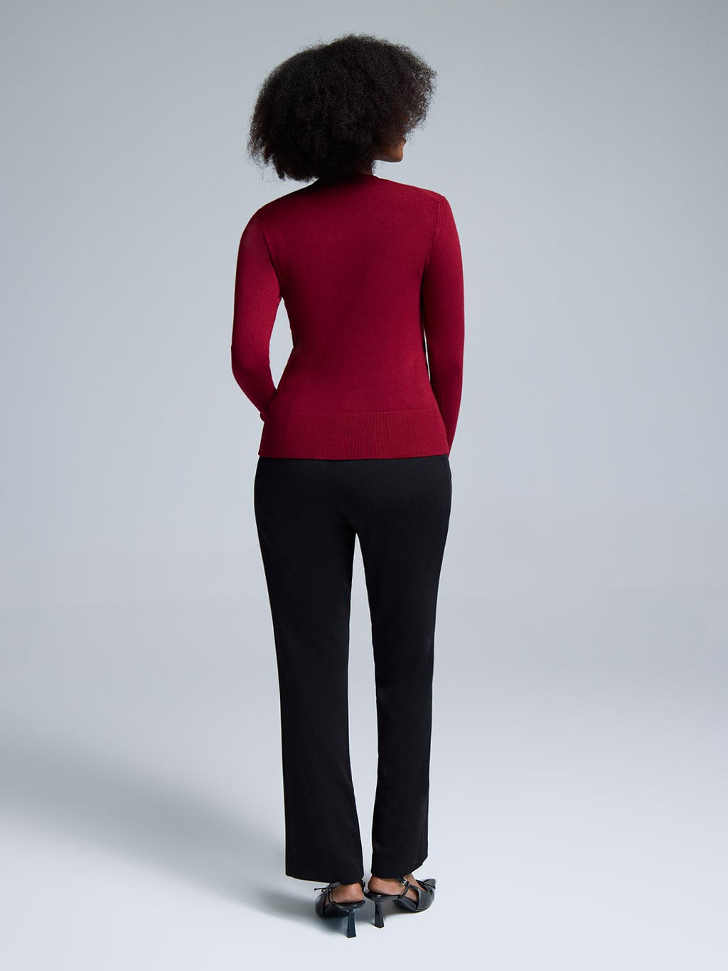 Button Detail Crew Neck Sweater