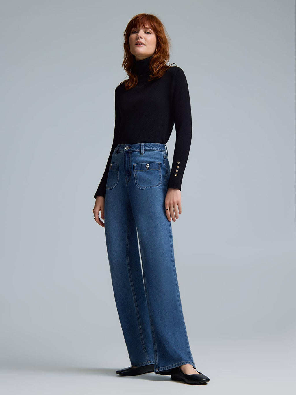 Ribbed Turtleneck Sweater