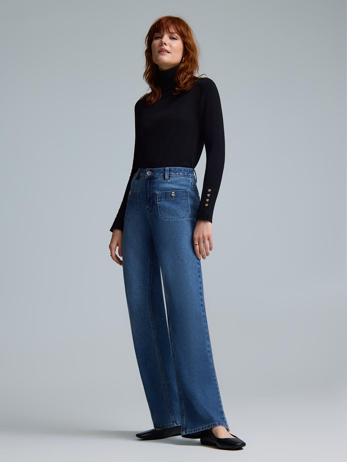 Ribbed Turtleneck Sweater